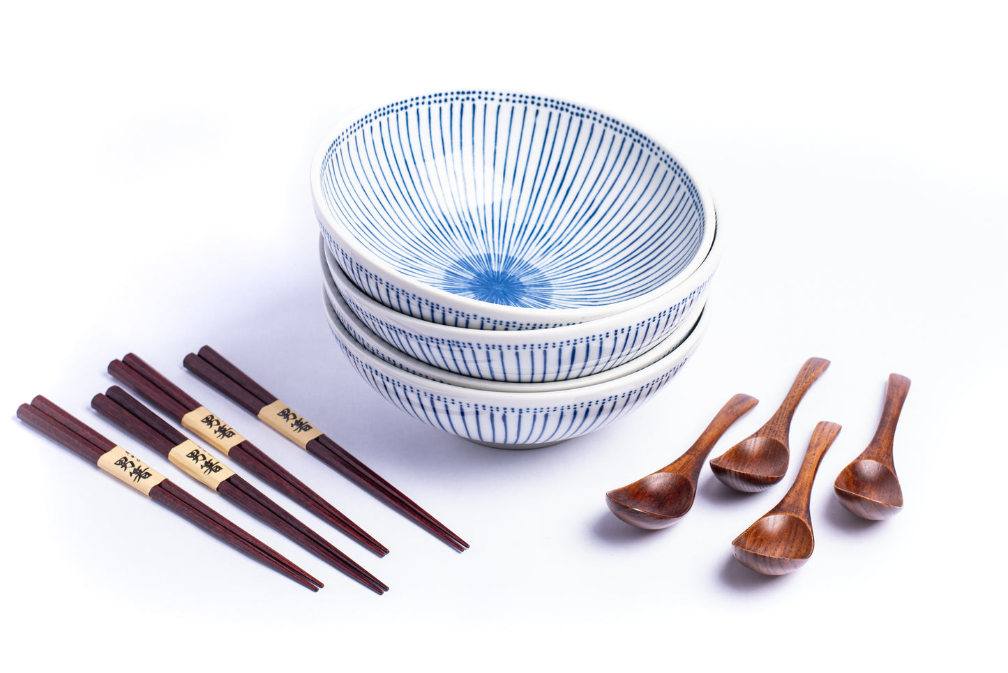 Crafty Bowls, spoons, chopsticks bundle - For 4